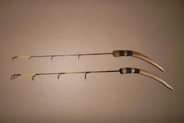 Antler Ice Fishing Rod - Antler and Wood Creations LLC